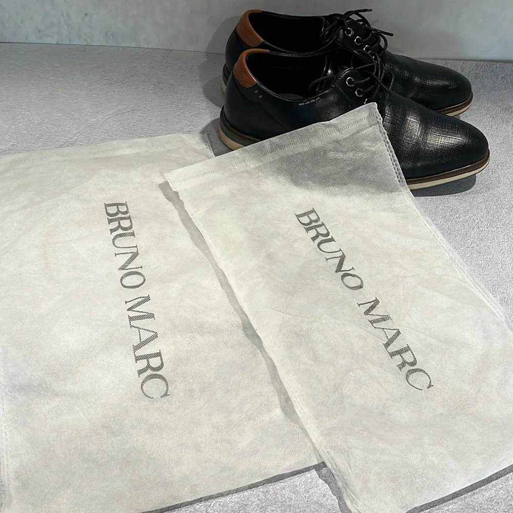 Classy Bruno Marc black and brown Oxford dress shoes men business casual - Picture 12 of 13